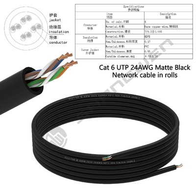 UTP Shielded CAT6 Network Cable with RJ45 Connectors and 100% Oxygen-free Copper CE UL Certified