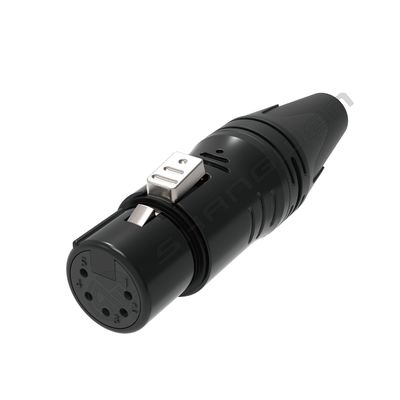 Mini 5-Pin XLR Male Audio Connector IP40 Indoor Shell with Gold Contacts Black Microphone Audio Cable Connector Plug