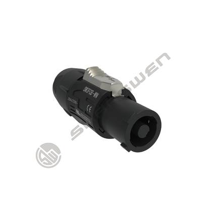 Outdoor Waterproof IP65 Power Connector Male Female LED Compatible 20A 250V 3P Socket Connector for Power Chassis Black Input