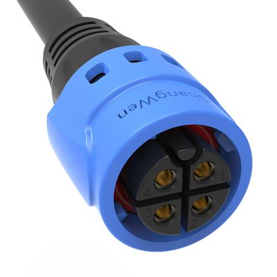 M19 Series Industrial 4 Pin Female Male Plug Power Connector Push-Pull Self-Locking Waterproof IP68 Front Mount Connectors