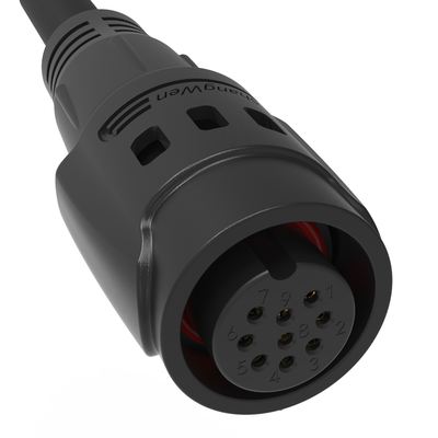 M19 Series Push-pull Self-locking Black Connection Industrial 9 Pin Female Male Plug signal Connector