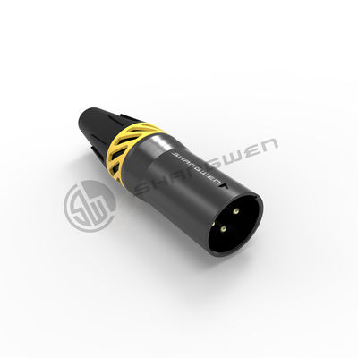 Zwart Kleine Power XLR Connector Waterdicht IP65 Connector 3 Pin Man Plug