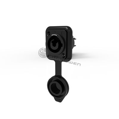 250v 20A IP65 Zwart Powercon Chassis Connector stopcontact Waterdicht Voor LED scherm