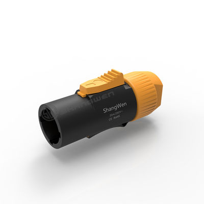 Gezegelde IP65 waterdichte stroomconnector 3 geleider mannelijke stekker powercon