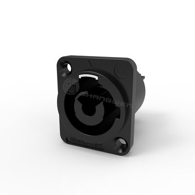 Ip65 3 Pin Vrouwelijke waterdichte stroomconnector Zwarte Output Outdoor Powercon