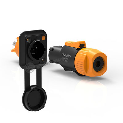 Industriële mannelijke en vrouwelijke stroomconnector waterdicht Ip65 buiten