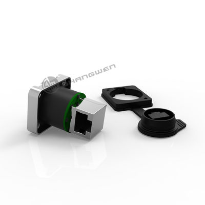 Rj45 Vrouwelijke Ethernet-chassisconnector Industrieel IP65 waterdicht