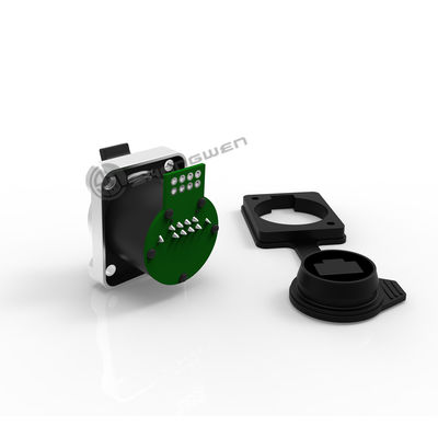 Op maat gemaakte vrouwelijke panelenverbinding Industrial Rj45 IP65 connector