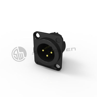 Audio XLR Mini Mini 3 pin connector elektrisch D-vorm mannelijk stopcontact
