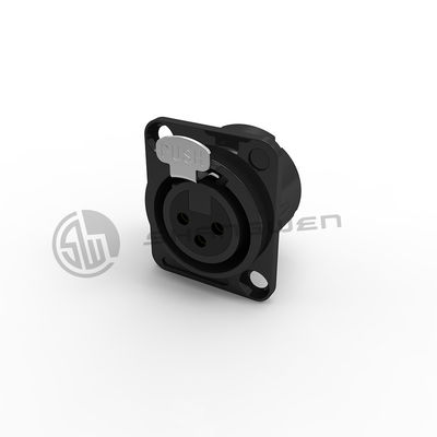 Buiten XLR 3 pin connector D Montage vrouwelijke connector stopcontact IP40
