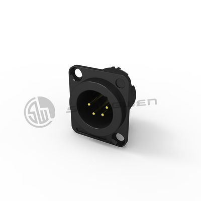 4 pin XLR connector Socket Mannelijke elektrische connector D-type vorm