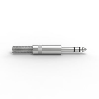 Metalen 6,35 mm Jack Plug Through Hole Audio Jack Connector 2 Contact