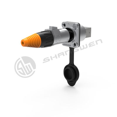 IP65 Waterdicht Rj45 Man en Vrouw Connector Metalen knop Upgrade Model