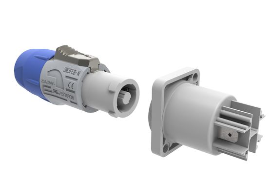3 Pins Circulaire Power Connector Electrical Powercon Mannelijk PA6-materiaal