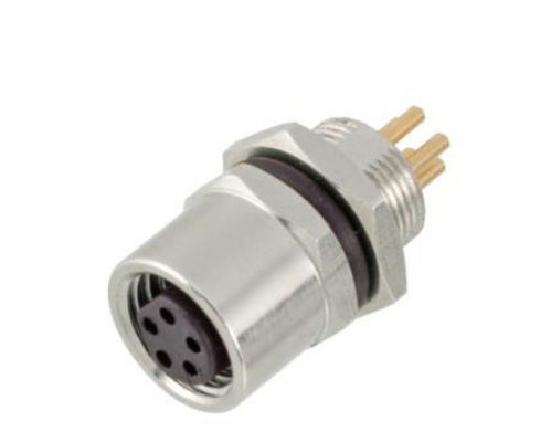 Industriële M8 Vrouwelijke voorste stopcontact PCB schroef M8 * 0.5 met 3/4 pin schroef terminal IP67 waterdicht