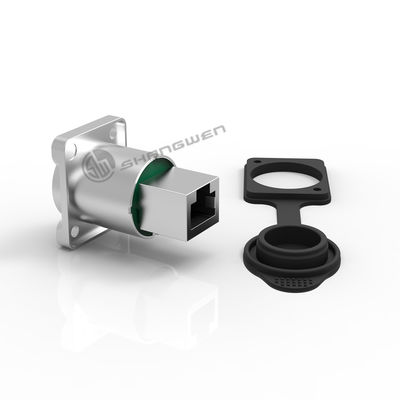 Vrouwelijke industriële waterdichte Rj45-aansluiting voor industriële chassis buiten