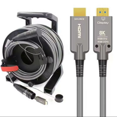 Bepantserde glasvezel HDMI2.1 HD kabel trommel 8K 120Hz TPU bedekte kabel voor audio-video-tv beschermen Shell kabel spoel