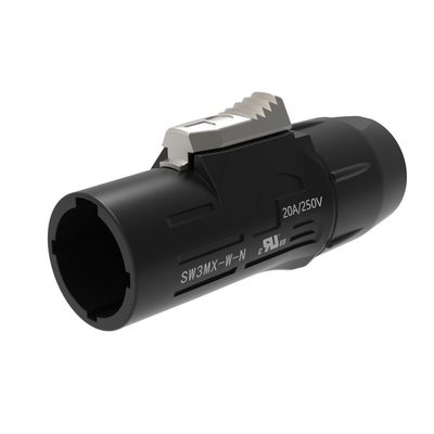 Gezegelde IP65 waterdichte stroomconnector 3 geleider mannelijke stekker powercon