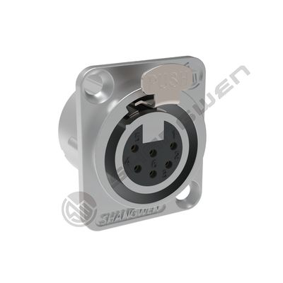Intern IP40-bescherming 6-pool XLR-audio-video-connectoren voor professionele audio en video
