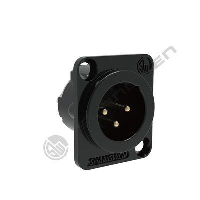Indoor Panel Mount Chassis Microfoon Mini XLR Audio Connector 3-Pin Mannelijk stopcontact Gemaakt van zinklegering IP44
