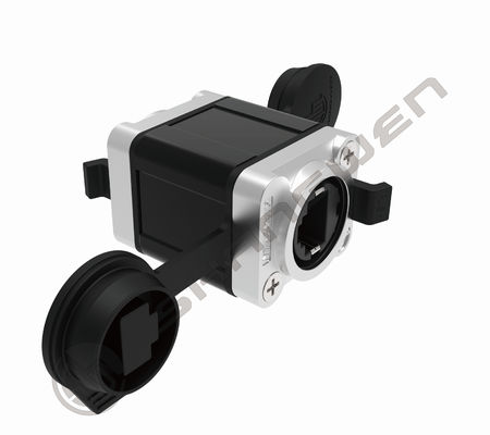 Buiten waterdichte Ethercon RJ45 connectoren Vrouwelijke adapter voor Cat5e netwerk Power Ethernet kabel verlengverbinding