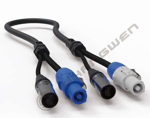 XLR Vrouwelijke en Mannelijke Powercon Combinatie Kabel Power en 3pin DMX SJT Signalkabel 2in1 In en Out Power Hybrid Kabel