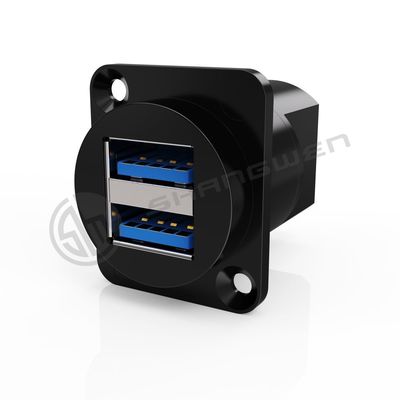 9Pin Shielded Dustproof Double Port USB Type A/B 3.0 Data Cable Connector Custom Length Plastic ABS Housing Koper voor Audio