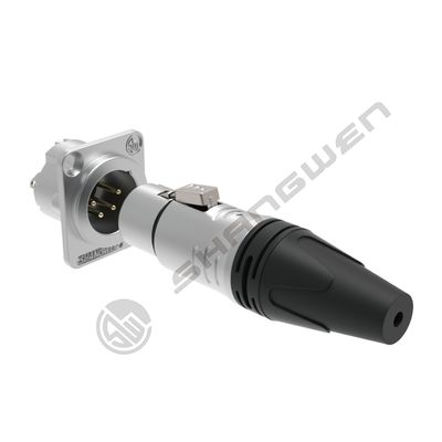 4-pins XLR-verbinding voor het installeren van indoor audio IP40-bescherming 4-pool draadloze DMX-kabelconnectoren Sliver XLR Vrouwelijke Mannelijke connector