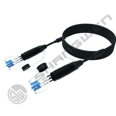 Buitennetwerken 50M Lengte TPU waterdicht glasvezel kabel trommel spoel met LC-LC connectoren OM2/OM3/OM4