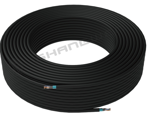Zwart kaal koper FTP Cat5E 24AWG 26AWG Netwerkkabel Ethernet Cat5e 305M Beschermd Stranded 24AWG 305M FTP Netwerkkabel