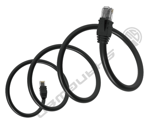 26awg Zwarte UTP Cat5e Netwerkkabel Patchkabel 4 Paren Cat5e LAN Kabel