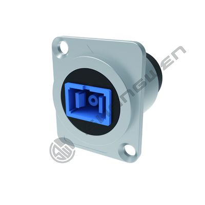 D-Size Silver SC Fiber Optic Panel Mount Coupler Fixed Adapter for Single Mode Network Female to Female SC USB Coupler