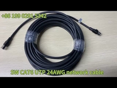 Ronde Cat6a UTP patch cord 24AWG 4 Pair Black / Gary 4P PVC Ethernet kabel
