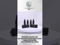 Vrouwelijke D-vorm IP67 connector accessoires in zwart/geel Pack van 10