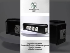 6-poort PowerCON Audio Distribution Output Box Schroefinrichting Aluminiumconstructie